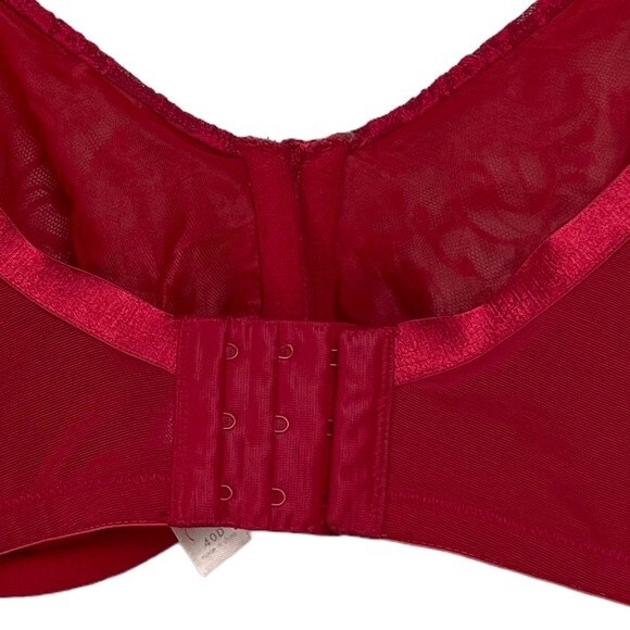 Cacique Red Unlined Full Coverage Underwire Lace Bra Size 40D - Picture 8 of 11